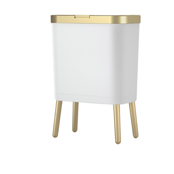 poubelle de luxe dorée